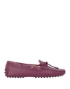 Tod's Woman Loafers Mauve Size 8 Soft Leather
