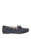 Tod's Woman Loafers Midnight Blue Size 4.5 Leather