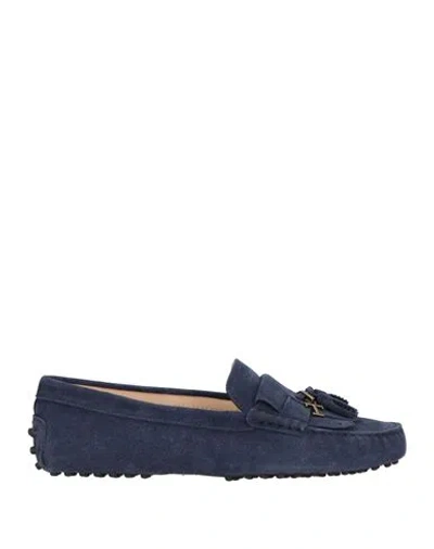 Tod's Woman Loafers Midnight Blue Size 6 Soft Leather