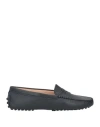 Tod's Woman Loafers Midnight Blue Size 5 Soft Leather In Black