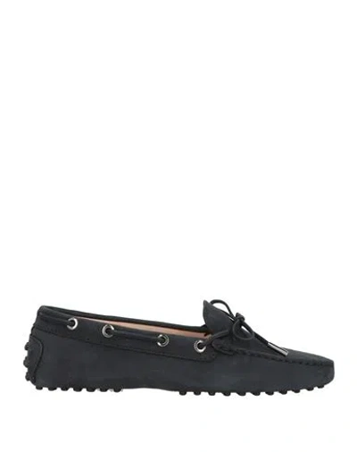 Tod's Woman Loafers Midnight Blue Size 7.5 Soft Leather