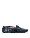 Tod's Woman Loafers Midnight Blue Size 8 Leather
