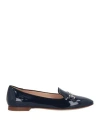 Tod's Woman Loafers Midnight Blue Size 8.5 Soft Leather