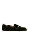 Tod's Metallic Ballet Flats In Green