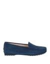 Tod's Suede Loafers In Blue