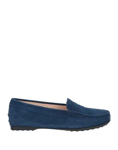 Tod's Suede Loafers In Blue