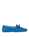 Tod's Woman Loafers Bright Blue Size 5.5 Soft Leather In Navy