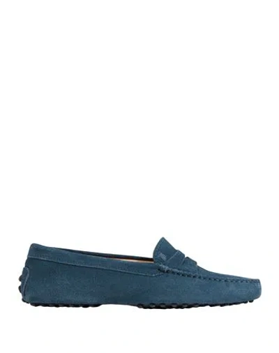 Tod's Woman Loafers Navy Size 8 Leather