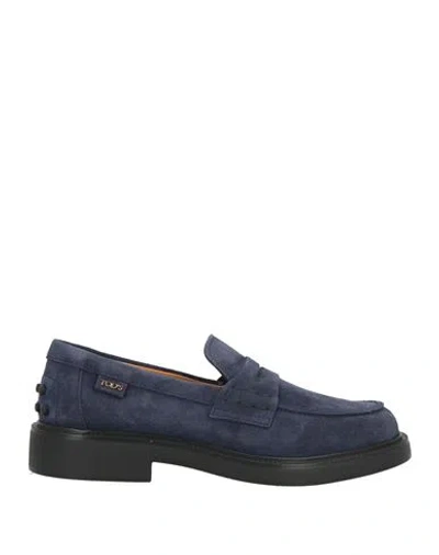 Tod's Woman Loafers Navy Size 7.5 Leather