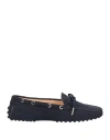 Tod's Woman Loafers Black Size 7 Soft Leather In Navy