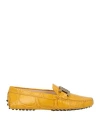 Tod's Woman Loafers Marigold Size 7 Leather In Yellow