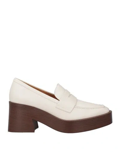 Tod's Woman Loafers Off White Size 7 Leather