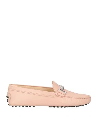 Tod's Woman Loafers Pink Size 6 Leather