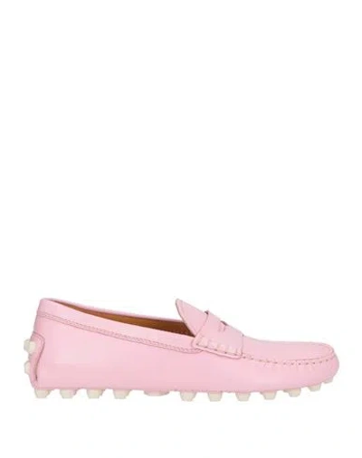 Tod's Woman Loafers Pink Size 7 Leather