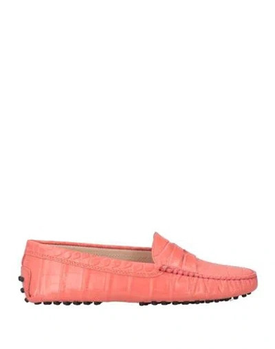 Tod's Woman Loafers Pink Size 8 Leather