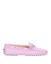 Tod's Woman Loafers Pink Size 8 Leather