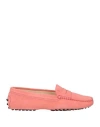 Tod's Woman Loafers Pink Size 8 Leather In Pink