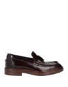 TOD'S TOD'S WOMAN LOAFERS PLUM SIZE 8 LEATHER