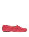 Tod's Woman Loafers Red Size 6 Leather