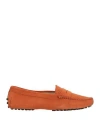 Tod's Woman Loafers Rust Size 7 Leather In Red