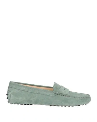 Tod's Woman Loafers Sage Green Size 8 Leather