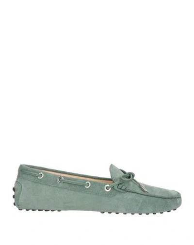 Tod's Woman Loafers Sage Green Size 8 Leather