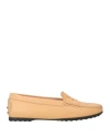 Tod's Woman Loafers Sand Size 8 Leather