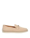 Tod's Suede Loafers In Beige