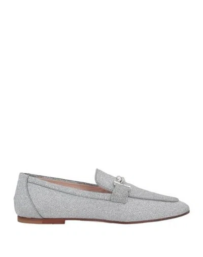 Tod's Loafers In Silver