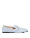 Tod's Woman Loafers Sky Blue Size 7.5 Soft Leather