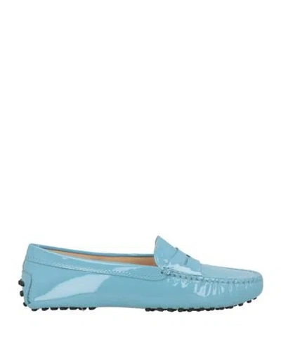 Tod's Gommino Patent Loafer In Blue