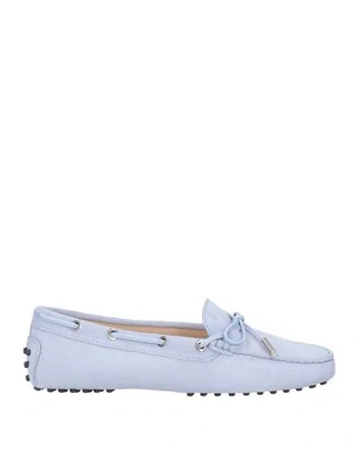 Tod's Woman Loafers Sky Blue Size 7.5 Soft Leather