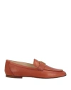 Tod's Woman Loafers Tan Size 8 Leather In Brown