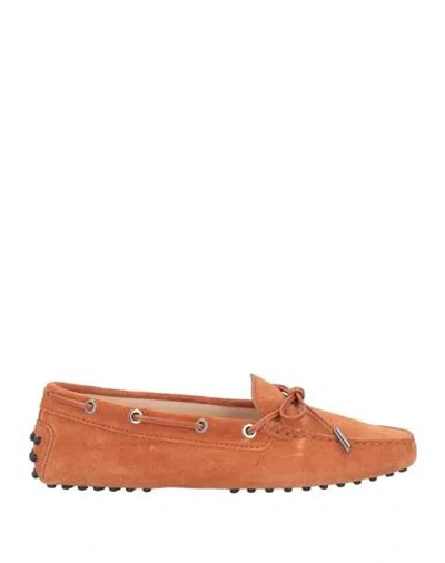 TOD'S TOD'S WOMAN LOAFERS TAN SIZE 5.5 LEATHER