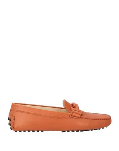 Tod's Woman Loafers Tan Size 8 Leather In Brown