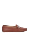 Tod's Woman Loafers Tan Size 7.5 Leather In Brown