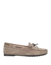 Tod's Woman Loafers Taupe Size 8 Leather