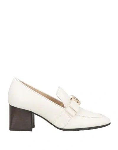 Tod's Woman Loafers White Size 4 Leather