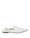 Tod's Woman Loafers White Size 7 Leather In White