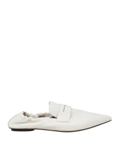 Tod's Woman Loafers White Size 7 Leather