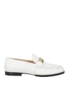 Tod's Woman Loafers White Size 8 Leather In White
