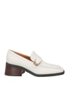 Tod's Woman Loafers White Size 5 Leather In White