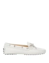 Tod's Woman Loafers Off White Size 7.5 Soft Leather In White