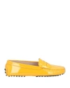 Tod's Woman Loafers Yellow Size 8 Soft Leather