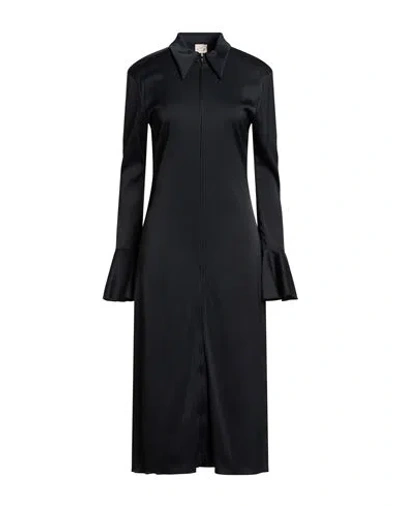Tod's Woman Midi Dress Black Size L Viscose, Elastane