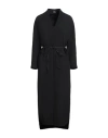 Tod's Woman Midi Dress Black Size Xxs Acetate, Viscose In Black