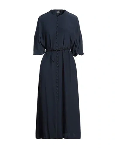 Tod's Woman Midi Dress Blue Size Xs Silk