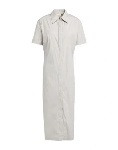 Tod's Woman Midi Dress Grey Size 2 Cotton, Polyamide, Elastane