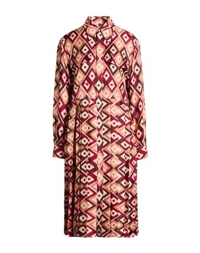 Tod's Woman Midi Dress Light Pink Size S Silk In Multi