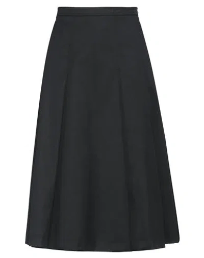 Tod's Woman Midi Skirt Black Size 10 Polyester, Cotton